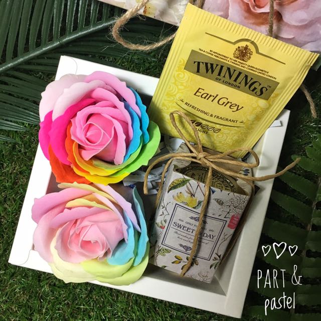 Floral Themed Gift Box Package The Rainbow Happiness Vi Design Craft Handmade Craft On Carousell