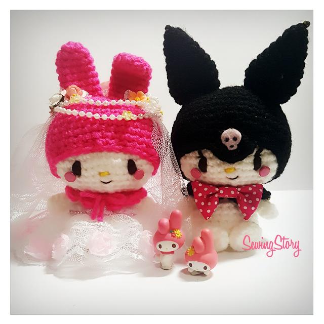 Handmade My Melody Kuromi Wedding Theme Plush Dolls Design Craft Handmade Craft On Carousell