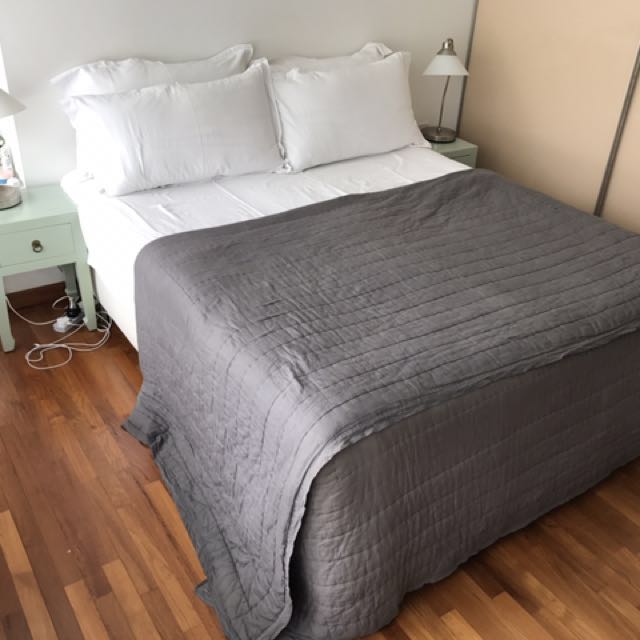 Ikea box spring queen size, Furniture & Home Living, Furniture, Bed