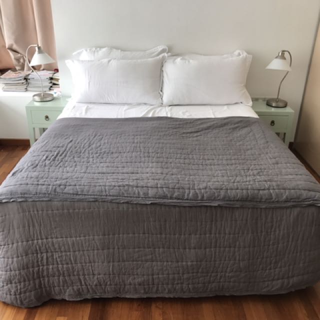 Ikea box spring queen size, Furniture & Home Living, Furniture, Bed