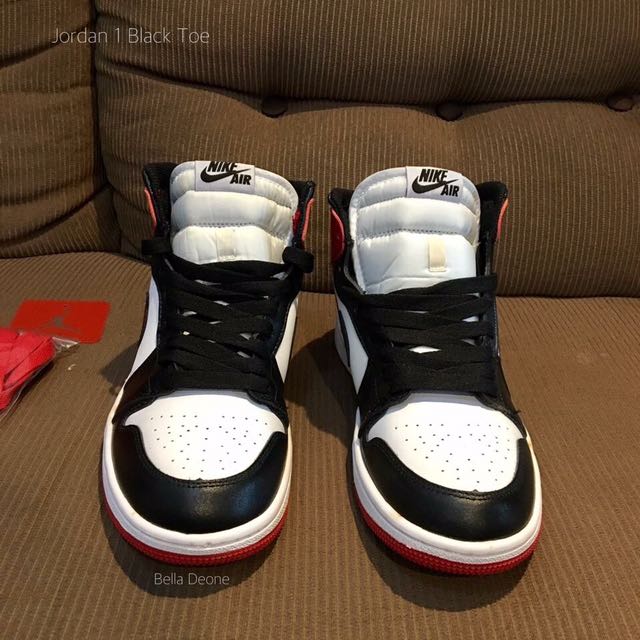 JORDAN 1 BLACK TOE (Category: Sneakers) located in Las Pinas. Submitted by graaalcava08002 (Listing ID 129107488, Image 3). Description: Jordan 1 Black Toe Size 42 to 46 Men free lace PROMO FREE ElLITE SOCKS FREE SHIPPING VIA LBC.