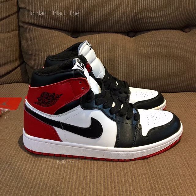 JORDAN 1 BLACK TOE (Category: Sneakers) located in Las Pinas. Submitted by graaalcava08002 (Listing ID 129107488, Image 1). Description: Jordan 1 Black Toe Size 42 to 46 Men free lace PROMO FREE ElLITE SOCKS FREE SHIPPING VIA LBC.