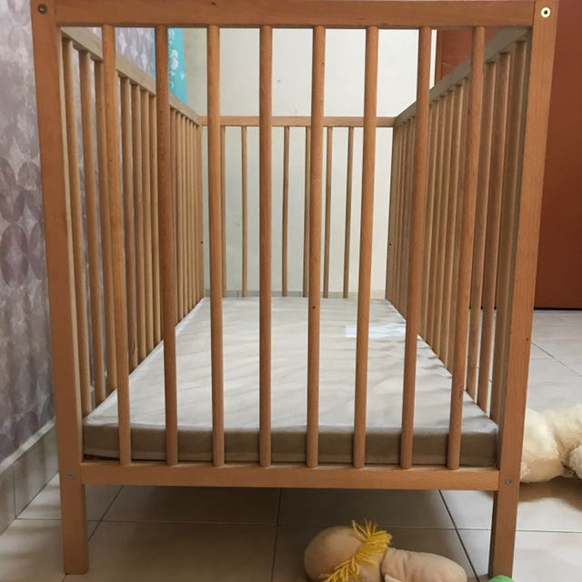Katil Baby Ikea Sniglar Cot Mattress Vyssa Slna Home Photo