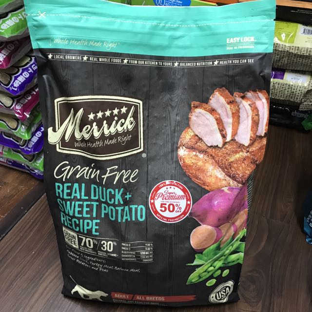 Merrick duck and sweet potato 25 lb new arrivals
