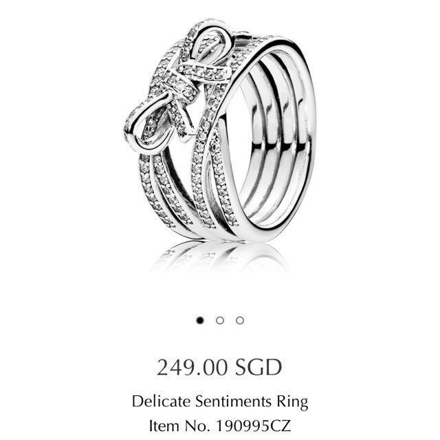 Delicate sentiments online ring pandora