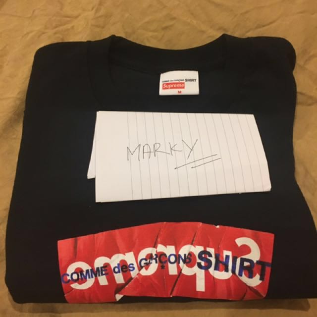 Supreme cdg box 2025 logo tee legit check