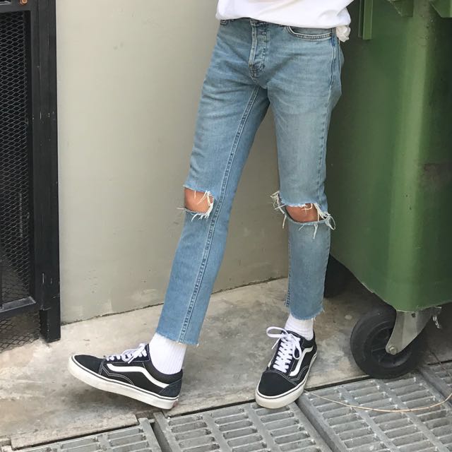 cropped jeans mens fashion