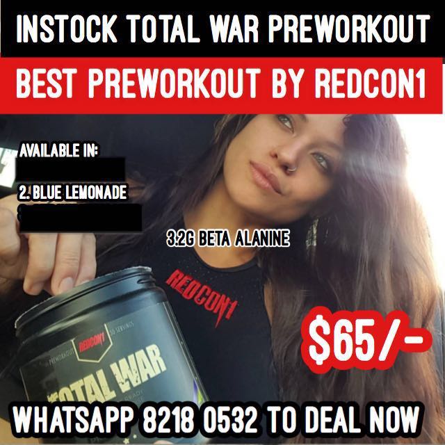 Total War Pre Workout By Redcon1 Sports Equipment Exercise Fitness Cardio Fitness Machines On Carousell
