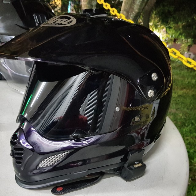 Arai Violet Black Tour Cross 3 Motorcycles Motorcycle Apparel On Carousell