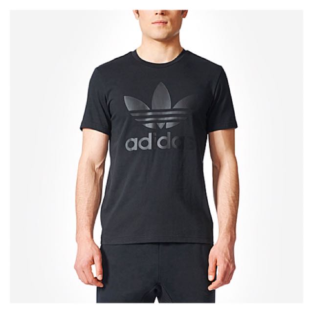 adidas black trefoil shirt