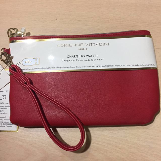 Adrienne vittadini clutch with phone charger sale