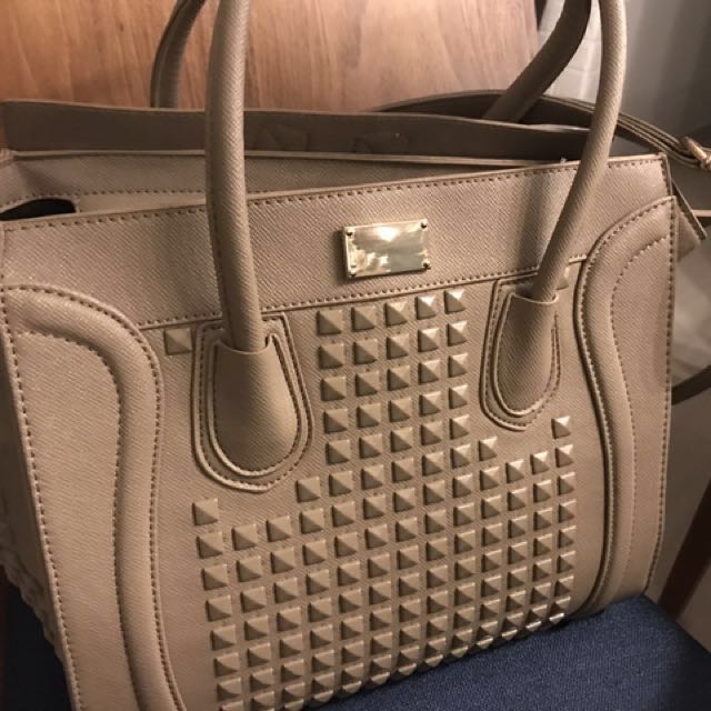 Celine inspired Studded Luggage Tote Luxury Bags Wallets on