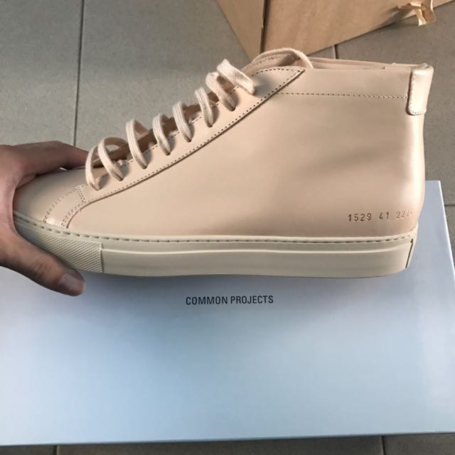 Common Projects Mid Achilles Natural Colour Men S Fashion Footwear Sneakers On Carousell