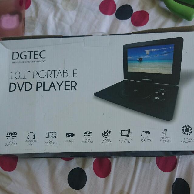 DGTEC 10.1" Portable DVD Player, Audio, Portable Music Players on Carousell