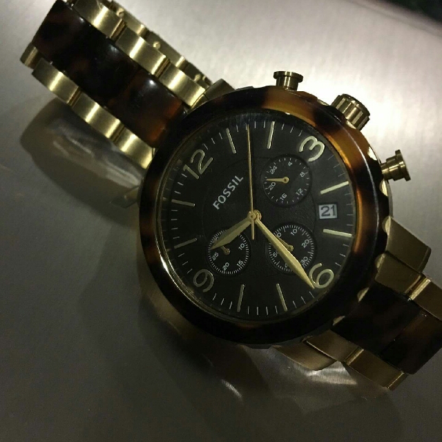 Fossil natalie chronograph two tone ladies watch JR1382 Women s Fashion Watches Accessories Watches on Carousell