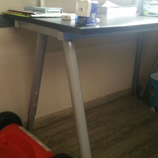 Ikea Galant Brown Study Desk Table Adjustable Legs Furniture