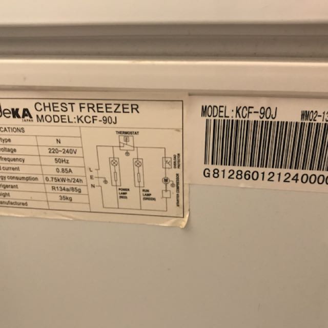 Kadeka Chest Freezer, KCF90J (Kept very hygienic for breast milk
