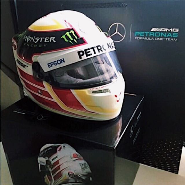 Lewis Hamilton 2015 1 2 Scale Helmet Motorcycles Motorcycle Apparel On Carousell
