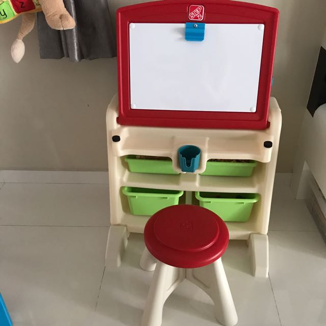 Step 2 Flip And Doodle Easel Desk And Stool Babies Kids On