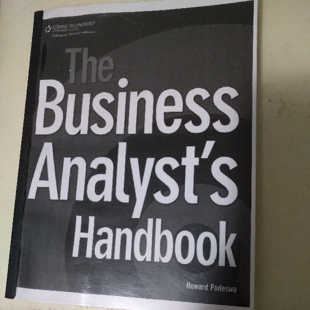 the business analysts handbook by howard podeswa