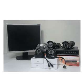 For Sale Cctv Package w/ 4pcs cameras Indoor and Outdoor