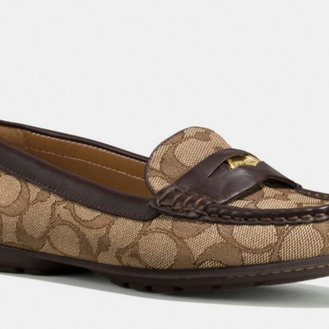 Authentic Coach Signature Shoes, Women's Fashion, Footwear, Loafers on