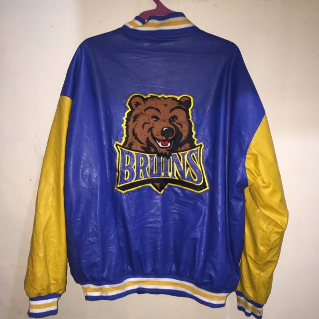 Authentic Steve and barry's UCLA BRUINS blue/yellow varsity jacket xxl