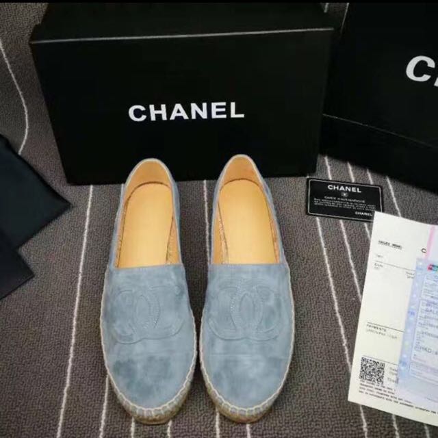 chanel suede espadrilles