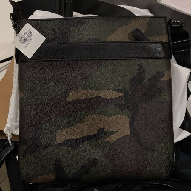 coach camouflage sling bag