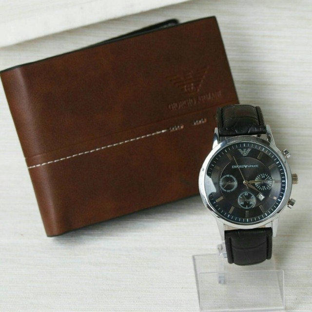 emporio armani watch and wallet set