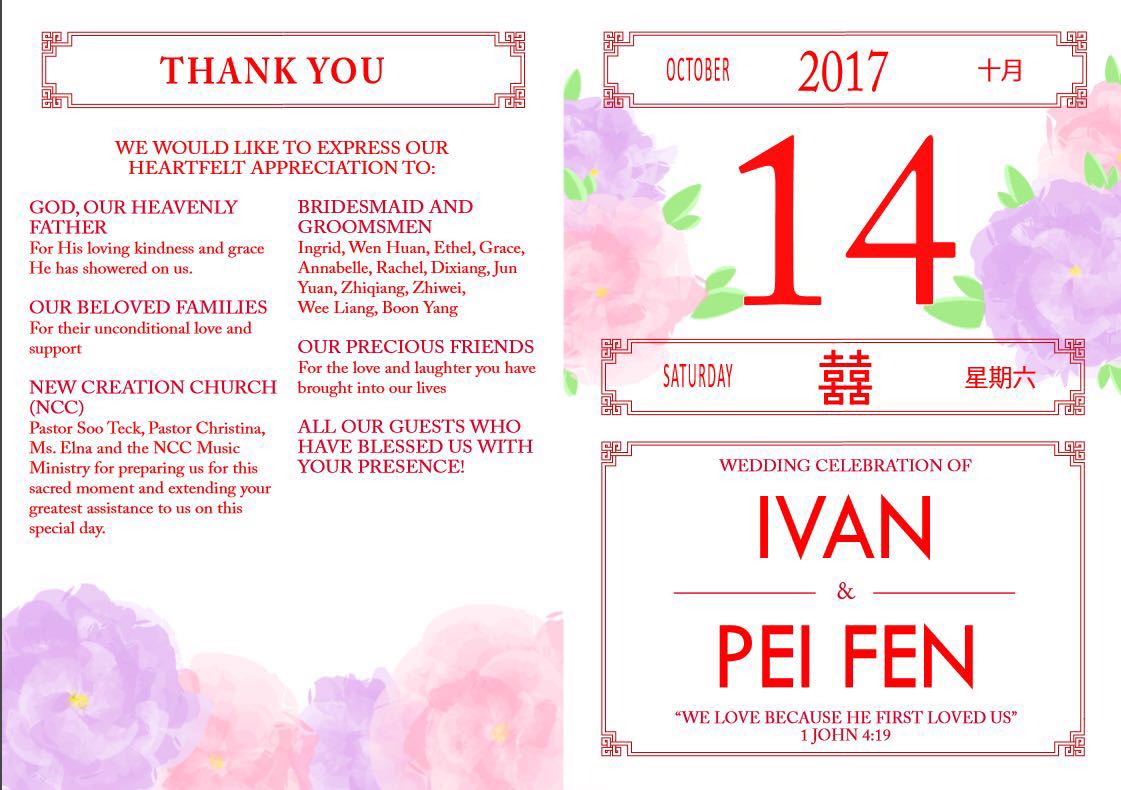 Holy Matrimony Program Sheet Designing Home Services Others On Carousell