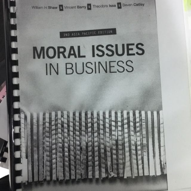 Moral Issues In Business Books Stationery Textbooks On Carousell