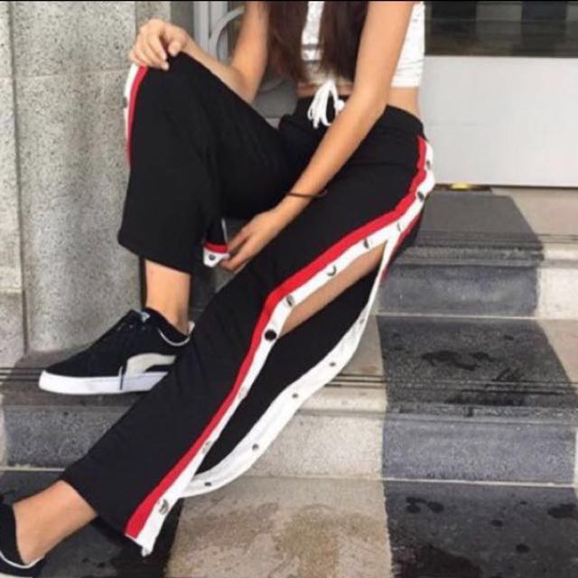 Jogger pants with slits sales
