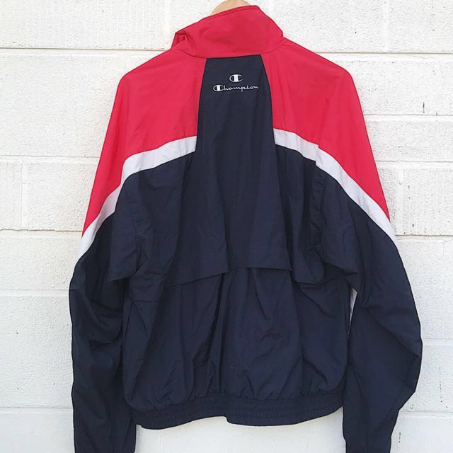 Vintage 90's champion jacket/ windbreaker, Men's Fashion, Tops & Sets ...
