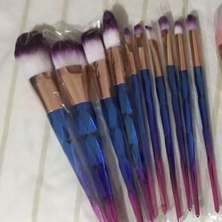 Unicorn make up brushes set