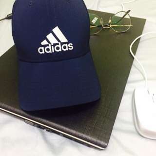 Adidas藍色老帽正版標籤未拆