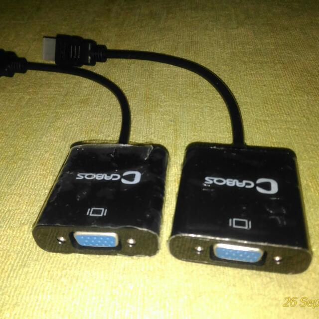 2 HDMI TO VGA adaptor ( Harga Termasuk Postage), Computers & Tech