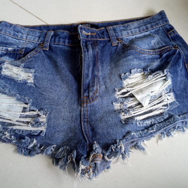 denim rugged shorts