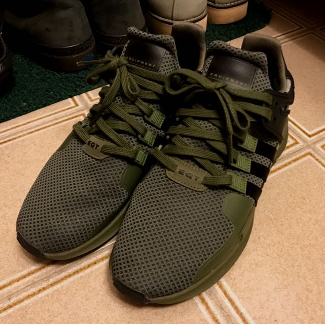 Adidas Eqt Olive Green, Men'S Fashion, Footwear, Sneakers On Carousell