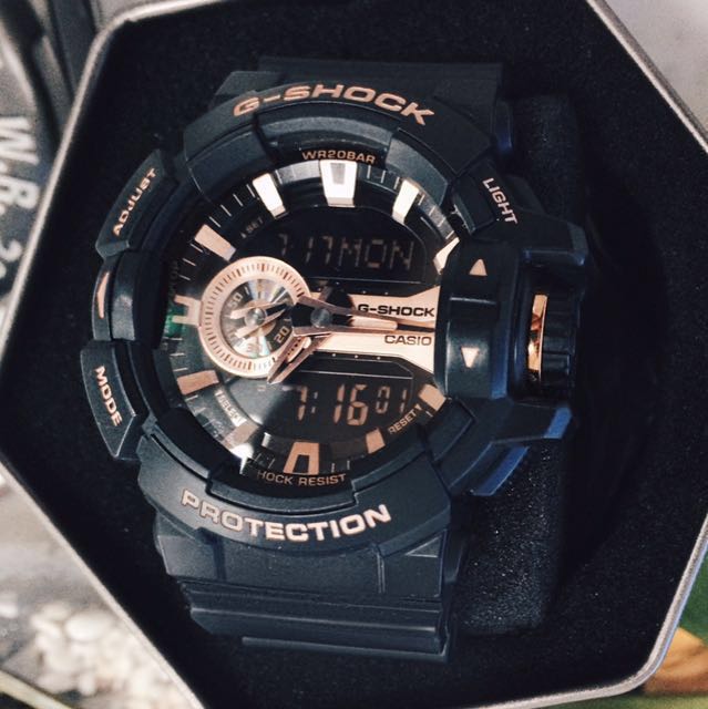 BNIB Casio G Shock Rose Gold Matte Black GA 400GB 1A4 watch GA400GB
