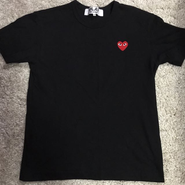 Comme Des Garcons CDG Play Big Red Heart Tee sz M Bape Nbhd Wtaps Balenciaga Valentino Saint Laurent Gucci Off White Yeezy Men s Fashion Tops Sets Shirts on Carousell