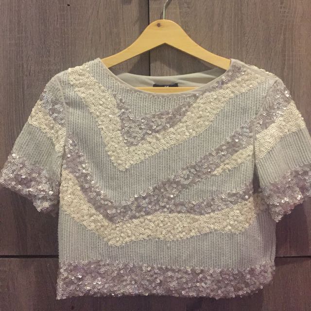 sequin top h and m