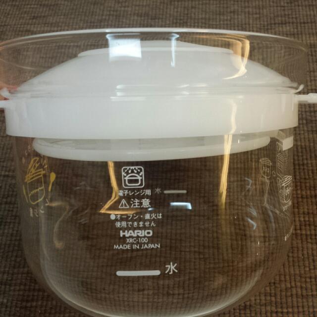 Hario Microwavable Rice Cooker Made by High Quality Glass, TV & Home