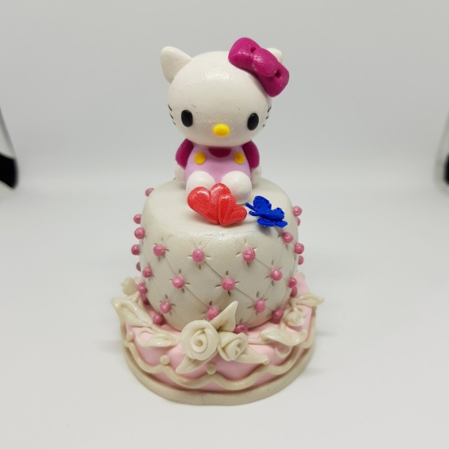 Inspired Hello Kitty Polymer Clay Miniature Cake Hobbies Toys Stationery Craft Craft Supplies Tools On Carousell