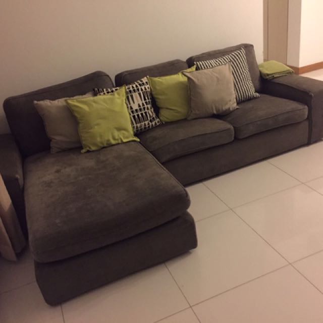 KIVIK brown IKEA couch, Furniture & Home Living, Furniture, Sofas on