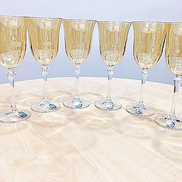 La Reine Italy Crystal Red Wine Glasses, Furniture & Home Living