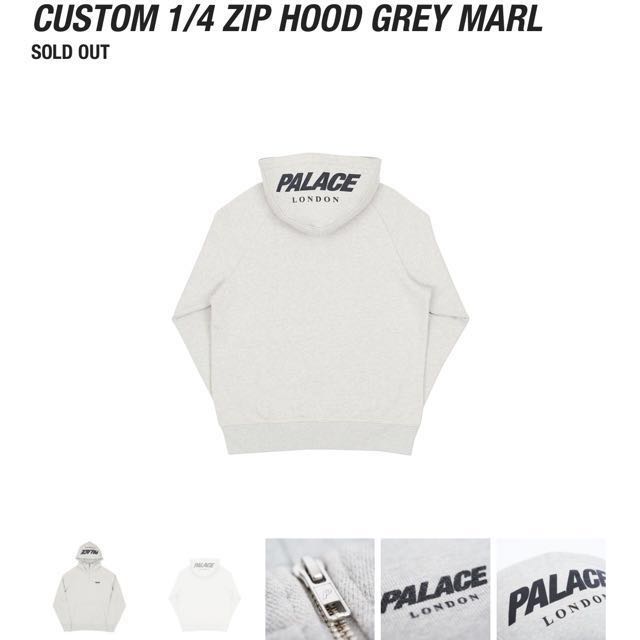 palace quarter zip hoodie