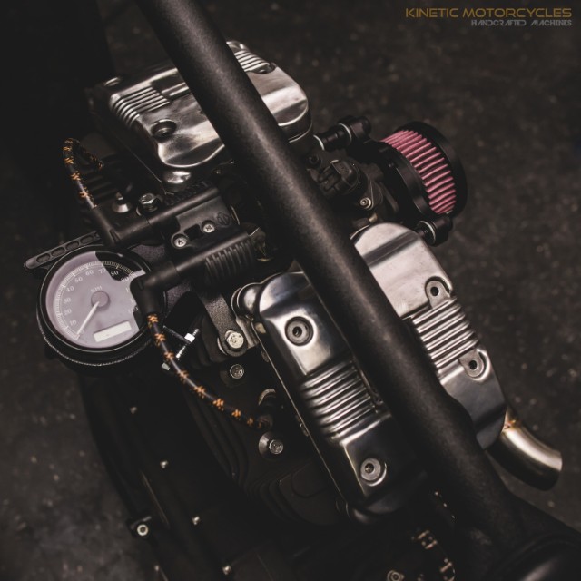 Harley Sportster Coil Key Relocation Kit With Cloth Braided Spark - Foto 3