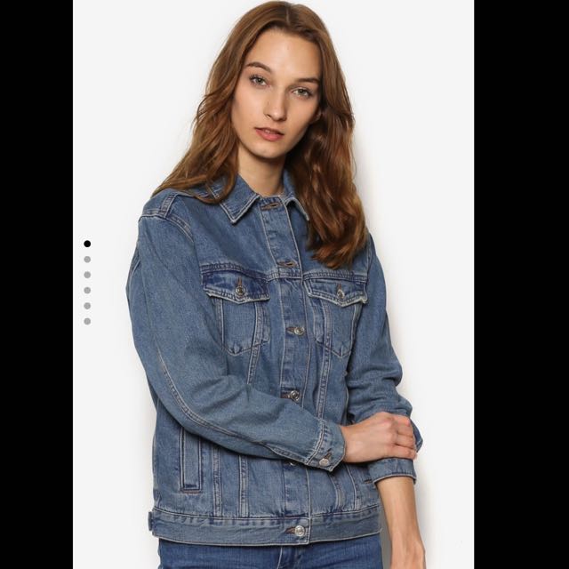 topshop moto oversized denim jacket