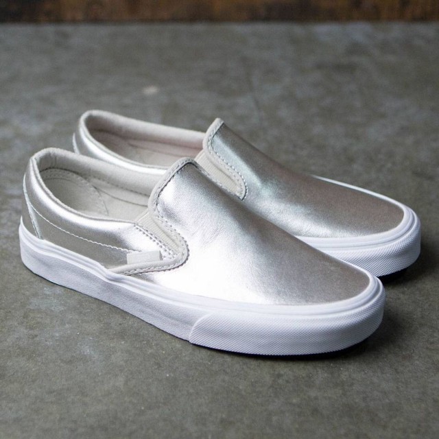 vans metallic slip on